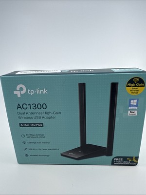 TP-Link Archer T4U Plus AC1300 Wireless Dual Band MU-MIMO USB 3.0 Wi-Fi Adapter
