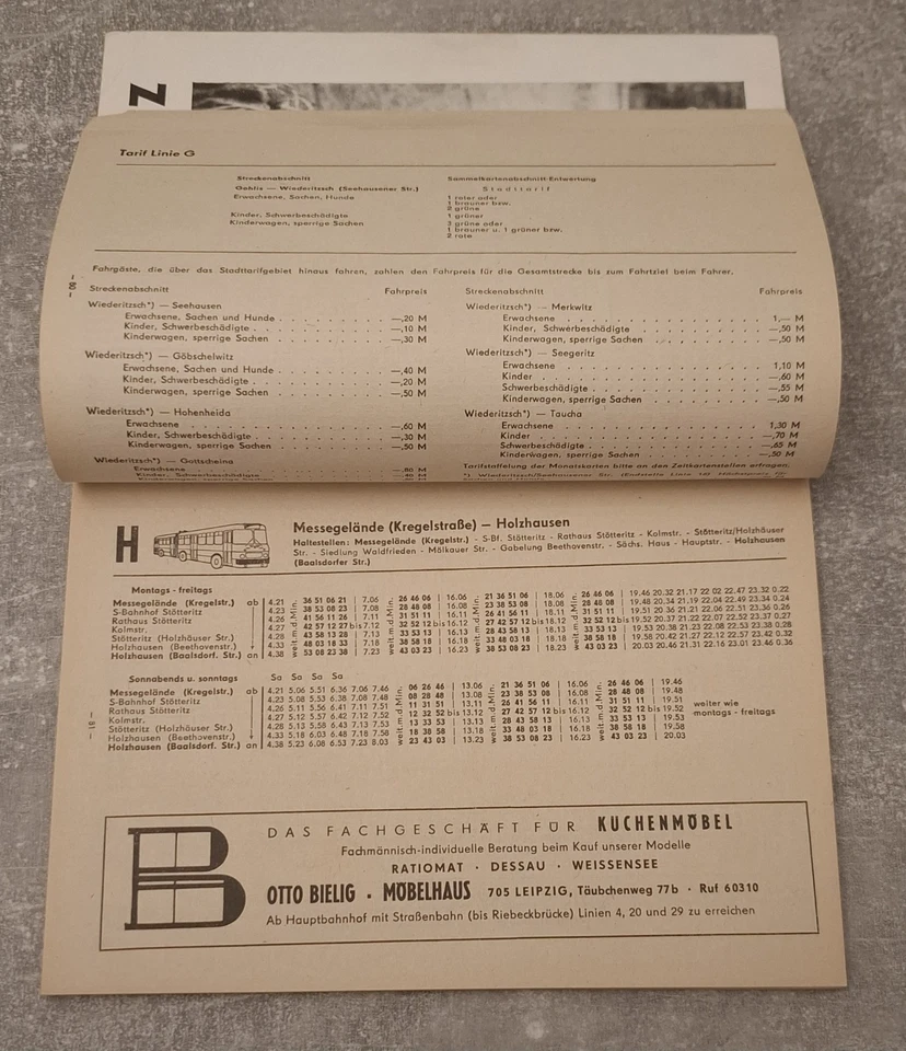 Verkehrsinformation 1977, Leipzig Verkehrsbetriebe Stadtschnellbahn Kraftverkehr - Bild 4 von 4