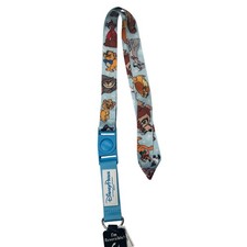New Disney Parks Disney Dogs And Cats Reversible 1" Wide Pin Lanyard
