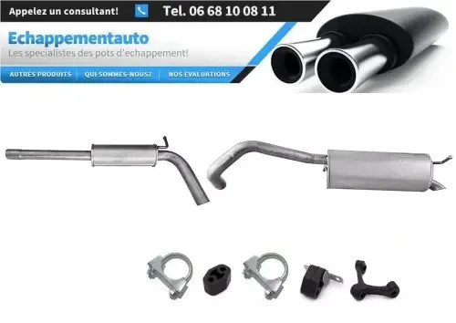 Échappement Škoda Rapid 1.4 TSI tube intermédiaire et pot silencieux pour réparer le système usé