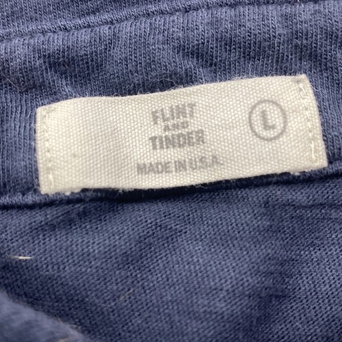 Flint & Tinder Herren Poloshirt Navy Blau Größe L The Vintage Slub Kurzarm - Bild 2 von 9