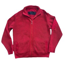 Blue Willi’s Denmark Strickjacke Cardigan Pullover Full Zip Größe XL Rot