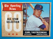 1968 topps baseball Sporting News All Star #369 Carl Yastrzemski centered NM+