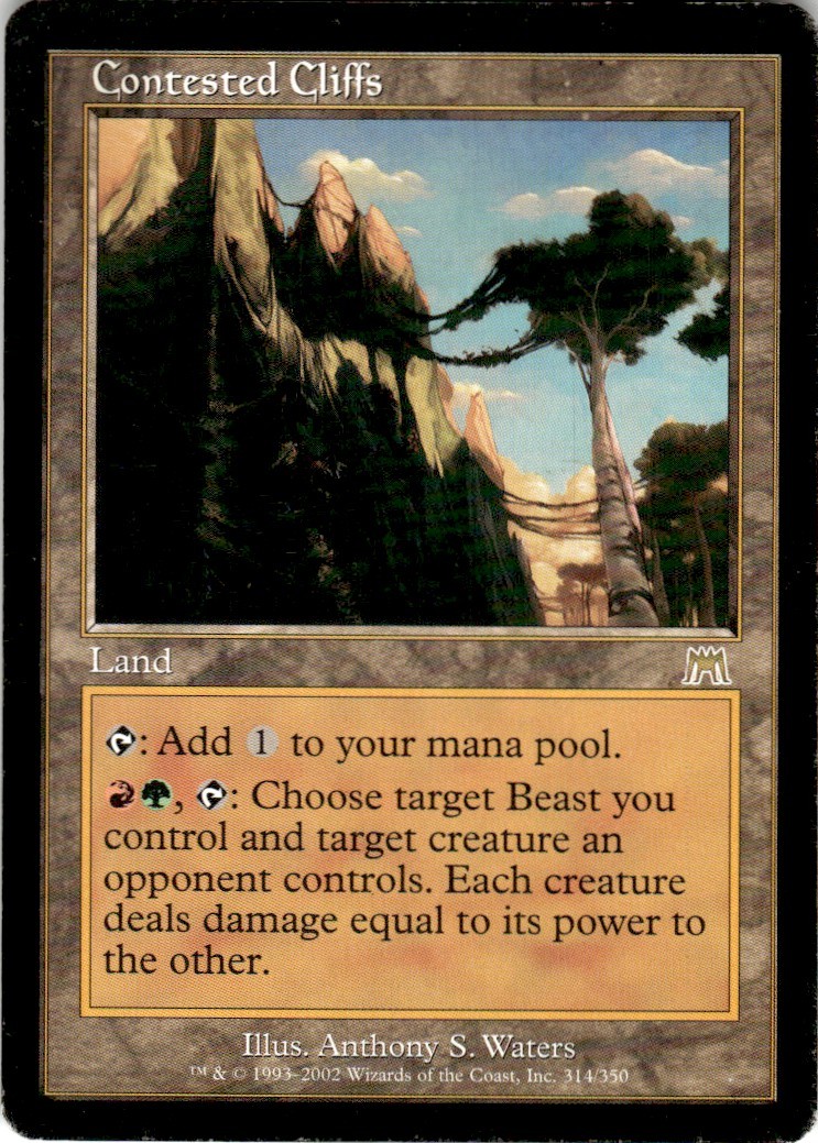 2002 Onslaught Magic The Gathering Contested Cliffs 314/350 LP