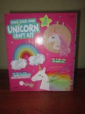 NIB Laoese Make Your Own Unicorn Craft Kit 3 Set Ages 6 Paint Sew Felt Ornament