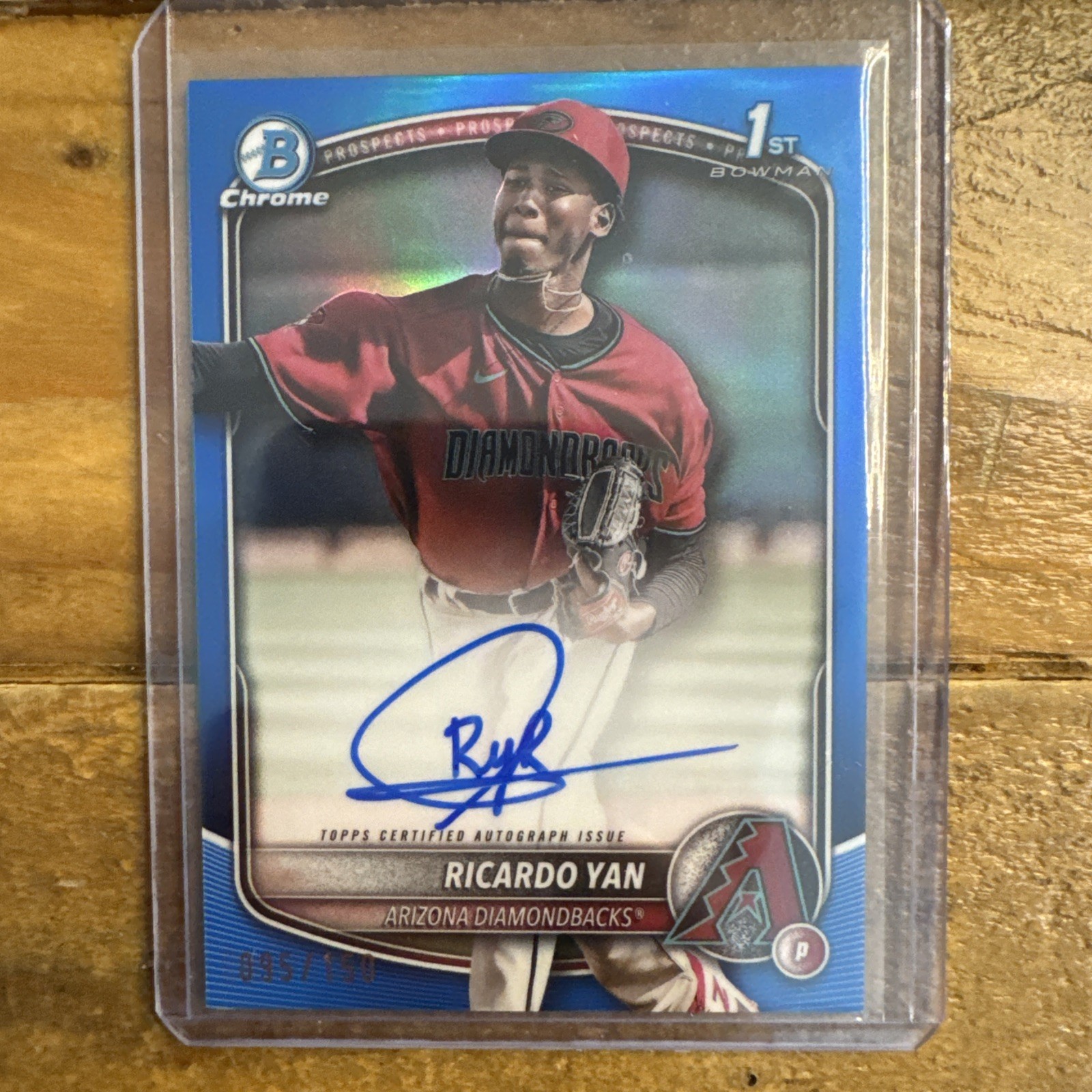 RICARDO YAN 2025 BOWMAN CHROME 1ST BLUE REFRACTOR AUTO /150!!