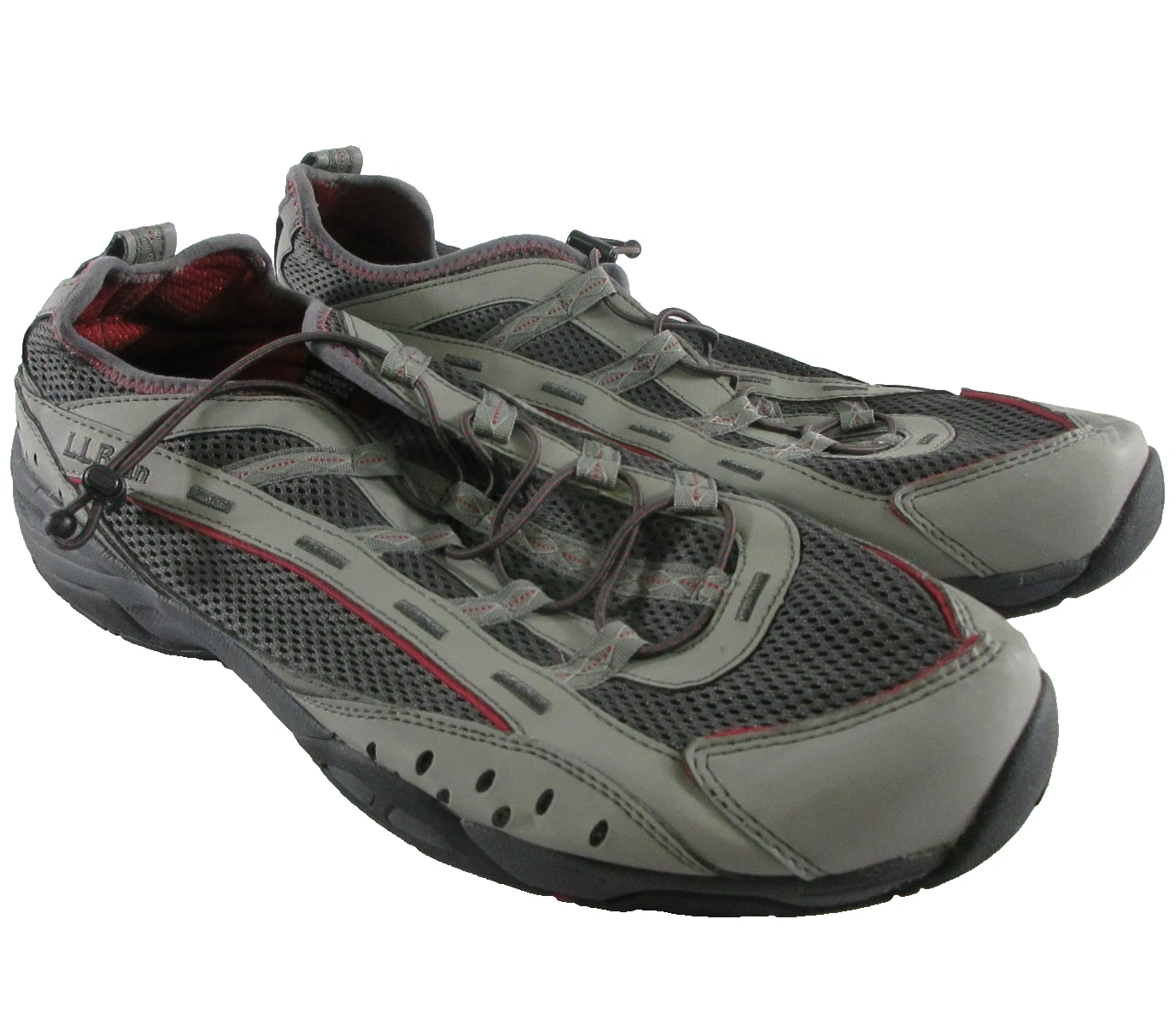 L.L.Bean Mens Hiking Trail Low-Top Sneaker Shoes Lace-Up Size US13 EU46 Gray