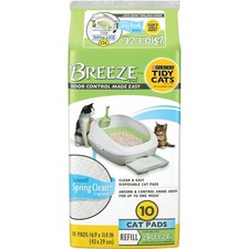 Cat Litter Pads Tidy Cats Breeze Refill 10 CT Pack of 4 Spring Clean Scent