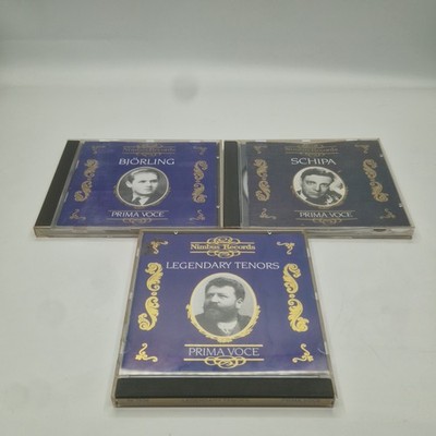 Nimbus Records Prima Voce 3 CD Lot Björling Schipa Legendary Tenors Classical