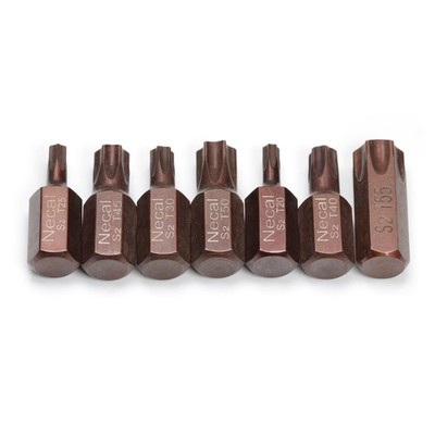 7 PCS Torx Screwdriver Bit Set T20T55 6 Point 3/8 Inch Hex Shank 1.18 Inch