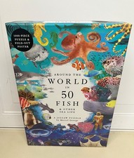 New Around the World in 50 Fish  Other Sea Life 1000 Piece Jigsaw Puzzle.