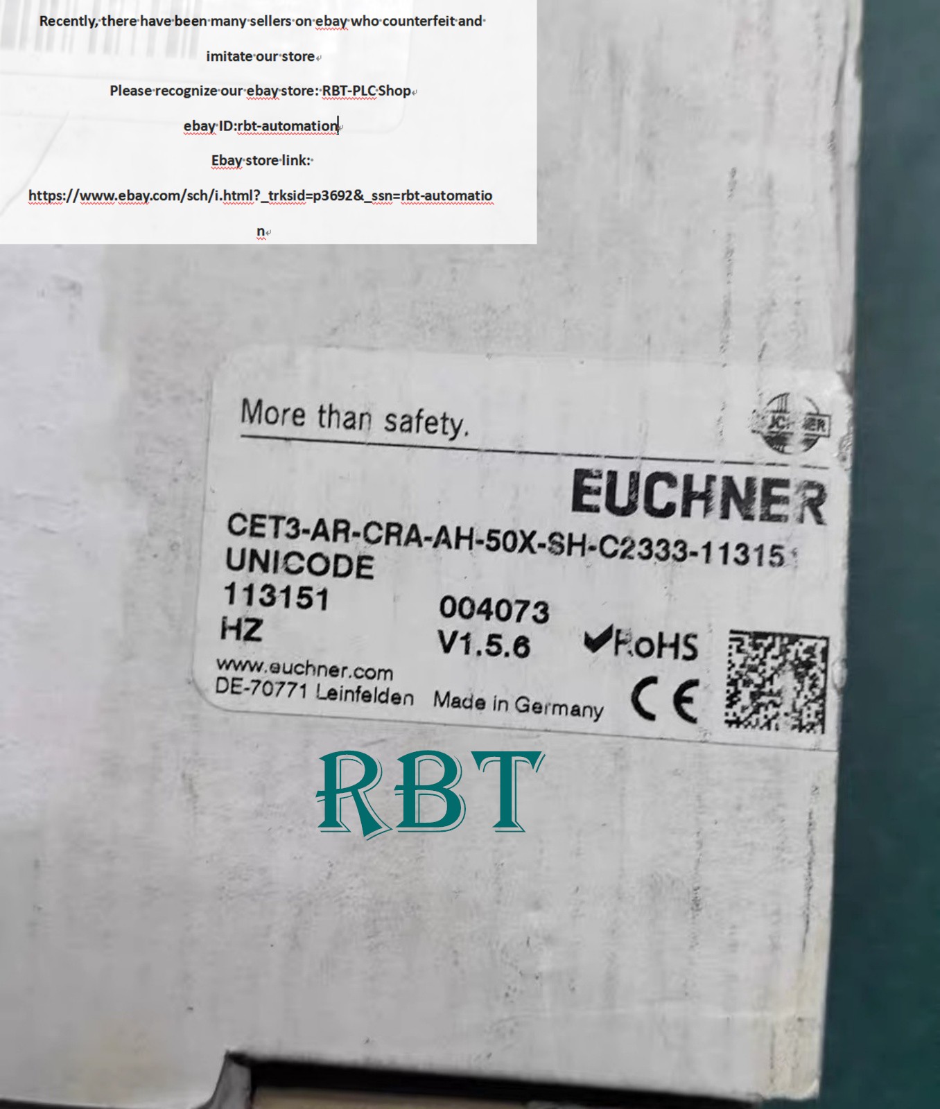 EUCHNER CET3-AR-CRA-AH-50X-SH-C2333-113151 Safety switch brand new