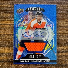 2022-23 Upper Deck Allure Bobby Brink #145 Blue Line Relic Auto #23/35 Flyers RC