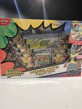 Pokemon Ascended Heroes Mega Lucario Premium Poster Collection 10 Packs Sealed
