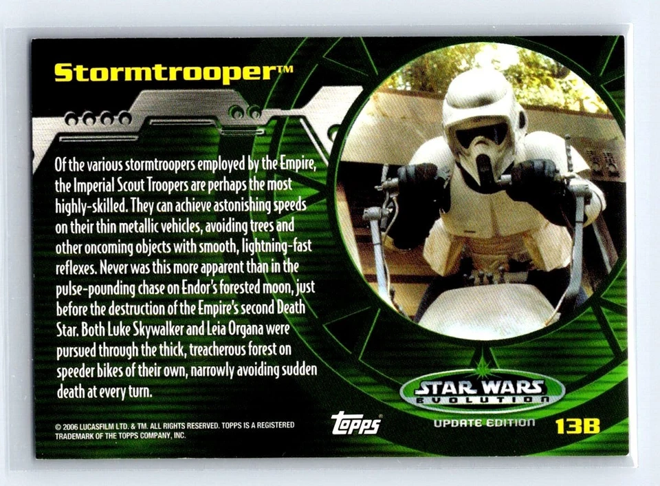 STORMTROOPER 2006 Topps Star Wars Evolution Green Foil #13B - Image 2 of 2