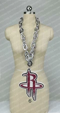 New NBA HOUSTON ROCKETS Gameday BIG Fan Chain SILVER Fanchain