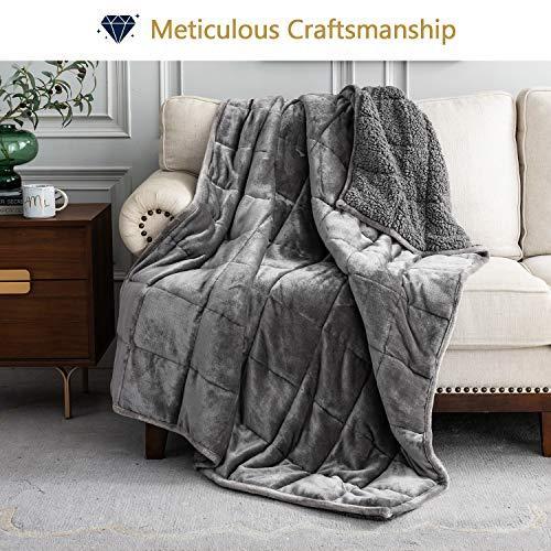 Mr.Sandman Weighted Blanket Adults 15lbs for Queen Size Bed, Soft