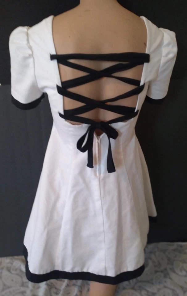 Niñas Halloween Payaso Disfraz Vestido Mezcla Algodón Talla 12 Raro y Elegante Vestido EE. UU. Foto 3 de 4