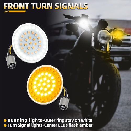 1157 LED Turn Signal Light Blinker w/ Smoke Lens For Harley Road King Glide FLHR - Bild 7 von 15