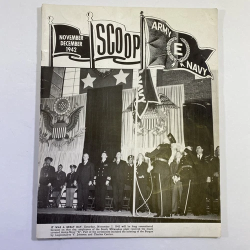 Collectible Bucyrus Erie 1942 November December Scoop Magazine Army Navy Edition