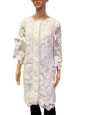 Pearl by Lela Rose White 3D Lace Dress or Jacket/Skirt NWT Gorgeous | eBay Pearl by Lela Rose White 3D Lace Dress or Jacket/Skirt NWT Gorgeous | eBay