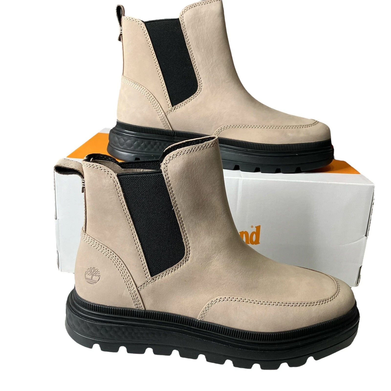 Timberland Donna Ray City Chelsea 9.5 Light Taupe 0A43N4 K51 Nuovo con scatola