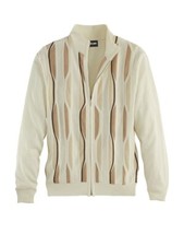 STACY ADAMS Men s Sweater Jacquard Flourish Tonal Design. NWT