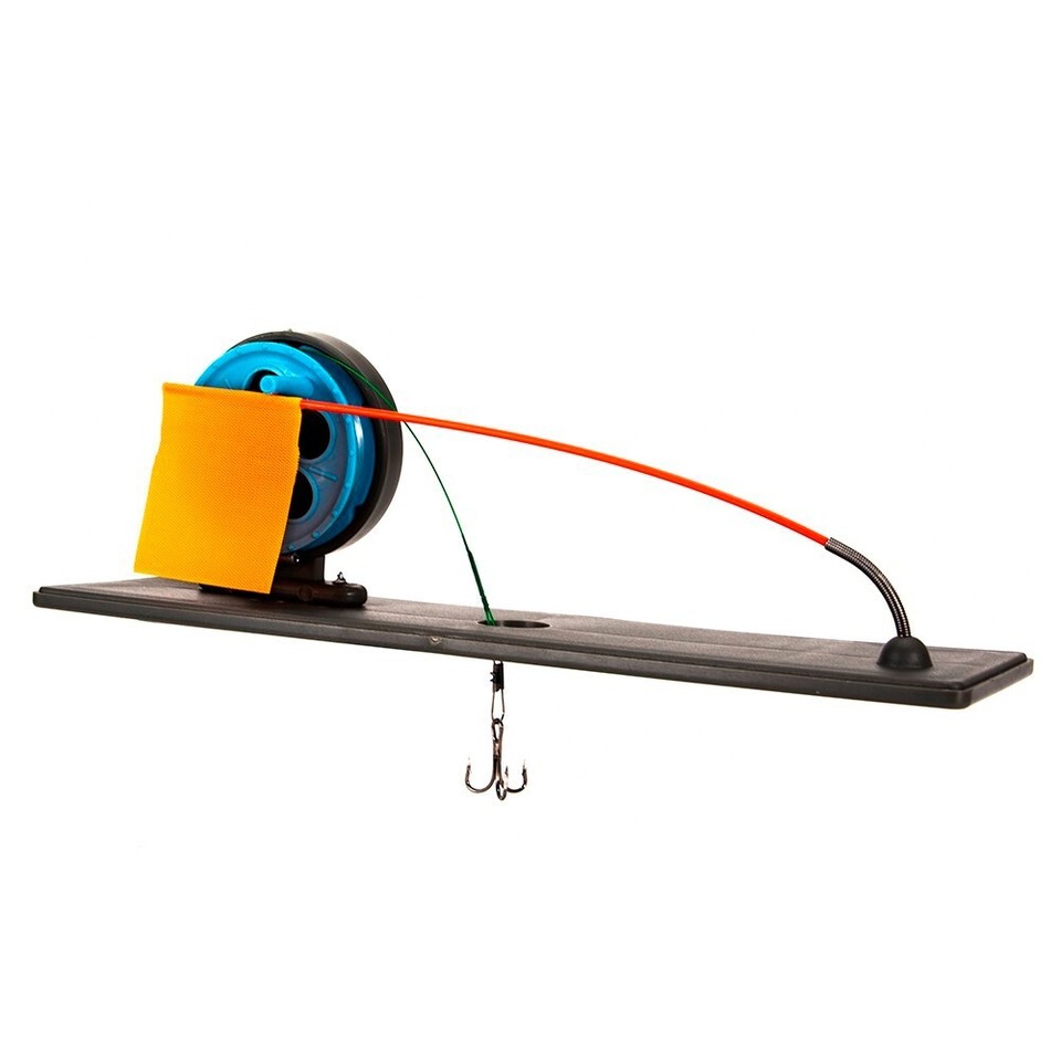 1 Pc ABS Portable Winter Ice Fishing Rod Tip Up W/ Flag Marker Pole