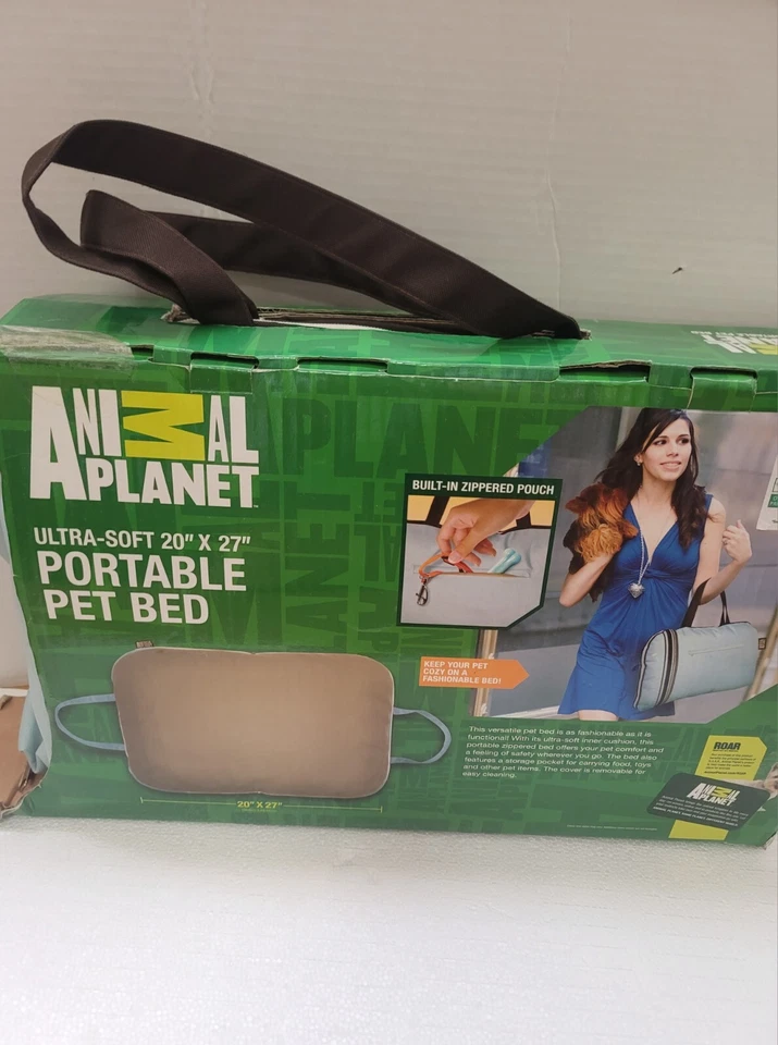 Cama para mascotas Animal Planet ultra suave para perros pequeños 20 pulgadas x 27 pulgadas de viaje NUEVO Foto 2 de 4
