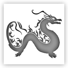 Dragon 1 Chinese Stencil - Choose a Size - Laser-Cut Reusable Plastic