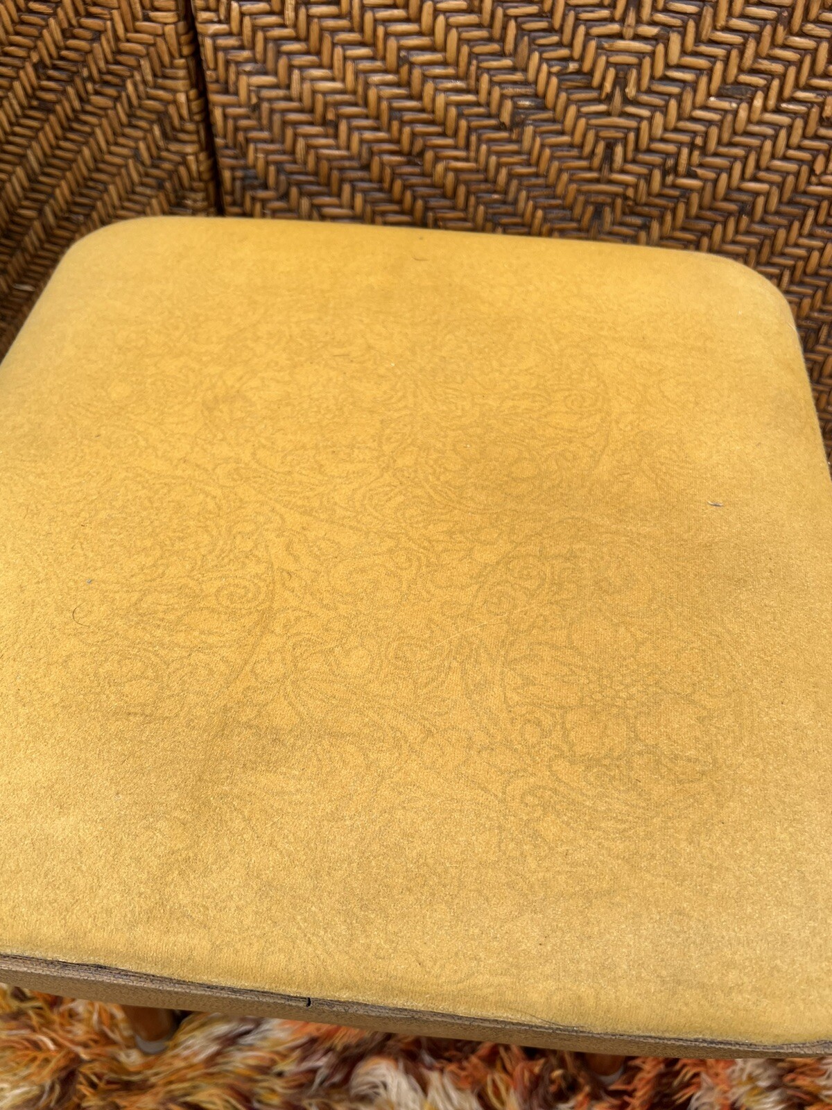 Vintage Retro Sewing Box Storage Ottoman Stool Dansette Legs Mid