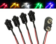 4x RC Helicopter Car Plane Flashing LED Lights + PP3 Connector Kit All Colours
