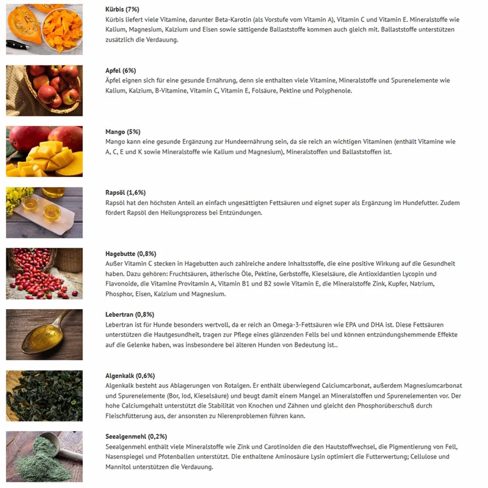 SANADOG Huhn Nass-Menü mit Zucchini Kürbis Mango 400g Nassfutter Getreidefrei - Bild 4 von 4