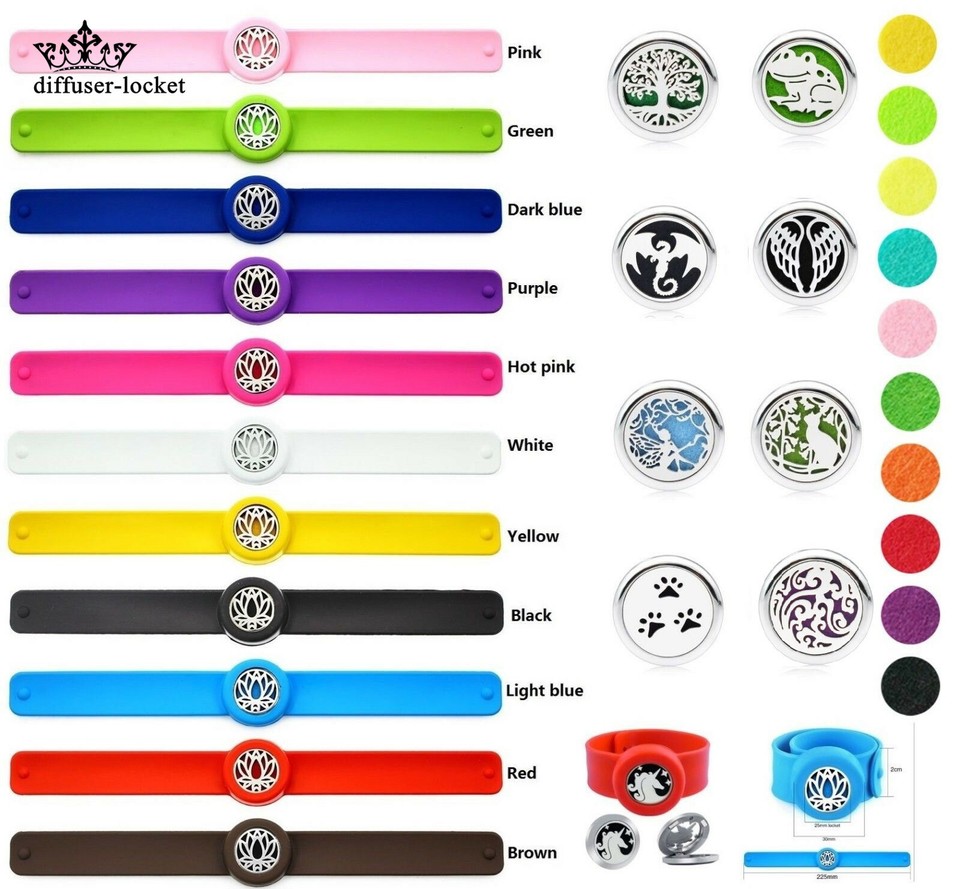 25mm Frog Unicorn Kids Pulsera ajustable Pulsera difusora de aceite esencial