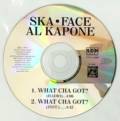 CD) Ska Face Al Kapone – What Cha Got?, Promo, DJ 3967, Single 