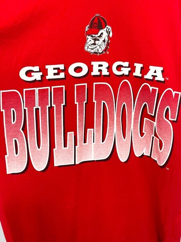 UGA Georgia Bulldogs Single Stitch Starter Mascot Logo All Over Graphic Print L - Picture 10 of 12