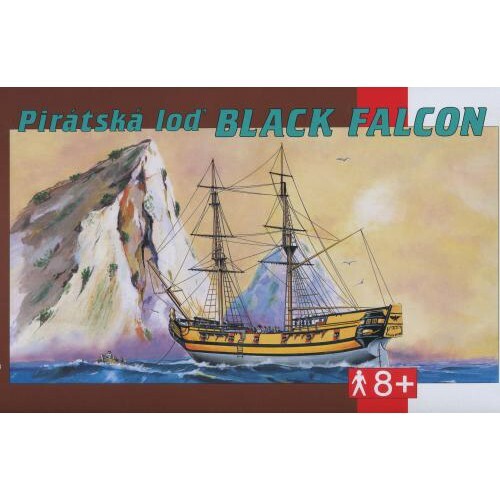 Black Falcon Pirate Ship Frigate 1120 Plastic Model Kit Smer 0901