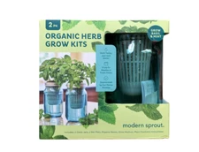 Modern Sprout’s Organic Herb Grow Kit (2 PACK) (Basil and Mint)