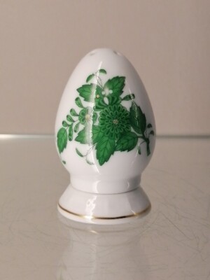 Herend Apponyi 249 AV Vert Grün Salz Streuer Goldrand 1. Wahl Höhe 6cm