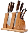 TUO TC0710 Fiery Series 8 pcs Forged German Steel Kitchen Knife Set Wooden Block