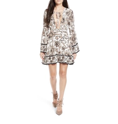 knee length dresses for ladies Farm Rio Ayla Short Puff Sleeve Mini Dress main image 0