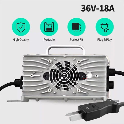 36V(43.8V) 18A Lithium Battery Charger Crowfoot Plug for EZGO Club Car Golf Cart - Picture 9 of 10