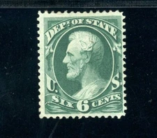 USAstamps Unused FVF US 1873 Official Scott O60 OG MHR SCV $250