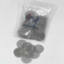 STAINLESS STEEL SCREENS for tobacco pipes. SIZE 750 bag of 100 