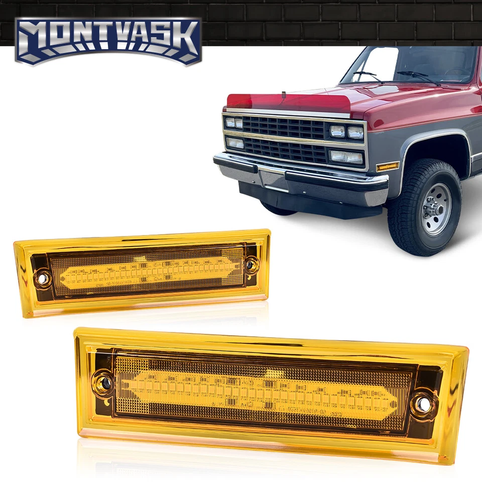 Fit For 1981-1991 Chevrolet C10 C20 C30 GMC LED Front Marker Light Assembly - Image 2 of 4