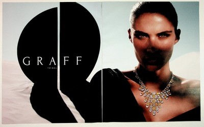 GRAFF TRIBAL Magazine Ad 2007 Luxury Jewelry Yellow Diamond Two-Page Print