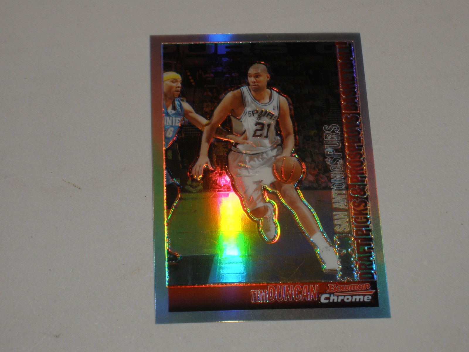 2005-06 Bowman Chrome Draft Picks And Prospects Refractor #21 Tim Duncan 055/300