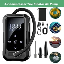 Cordless Air Pump Tire Inflator Digital Display Rechargeable Pump For Vehicle