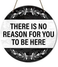 Funny Welcome Decor Sign, Go Away Door Sign, Welcome Sign for Home Front Door Po