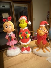 Gemmy  Grinch , Cindy -Lou And Max Blow Mold All 3 !!